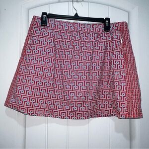 J. McLaughlin Women’s Red Aztec Golf Skort Size XL